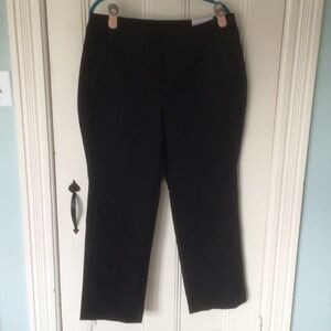 Lane Bryant On The Go Straight Leg Pants Black 16 Zipper Pocket, New
